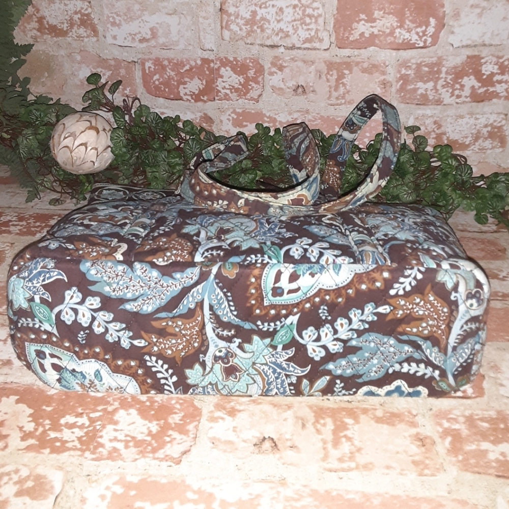 Vera Bradley Java Blue/Brown Tote - image 3